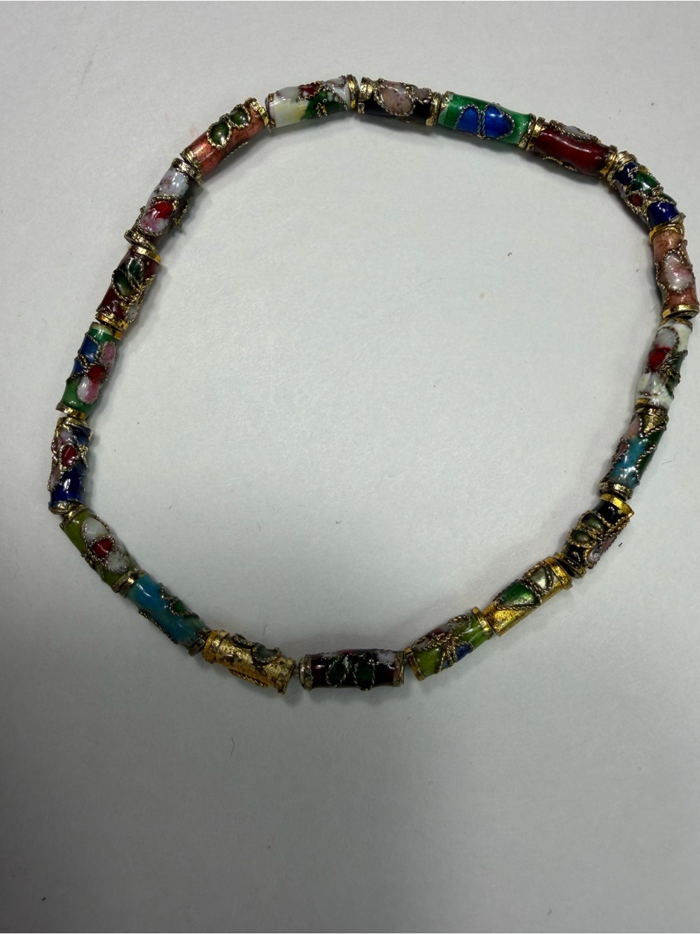 Multicolor Cloisonné Bead Stretch Bracelet - Women Jewelry